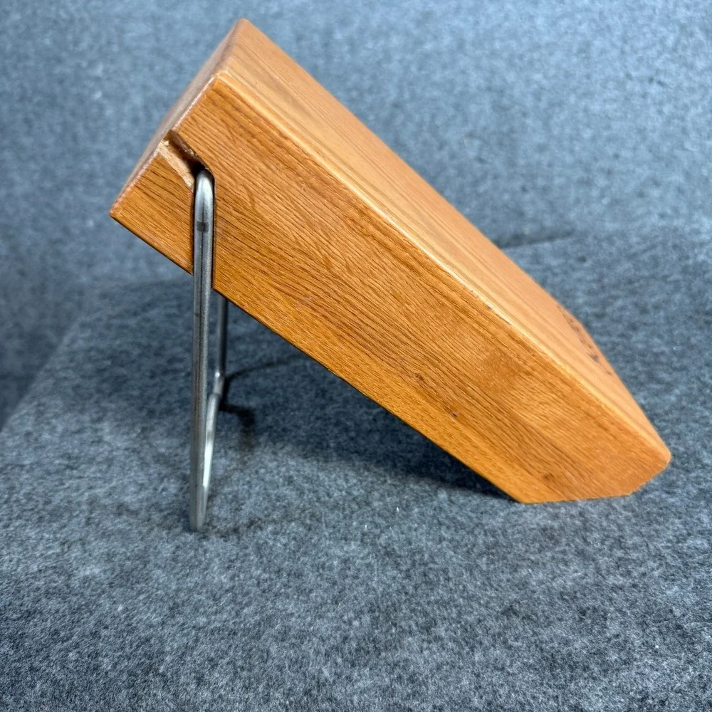 Cutco Vintage Oak Wood 5 Slot Knife Block‎ with Metal Wire Stand Honey Brown